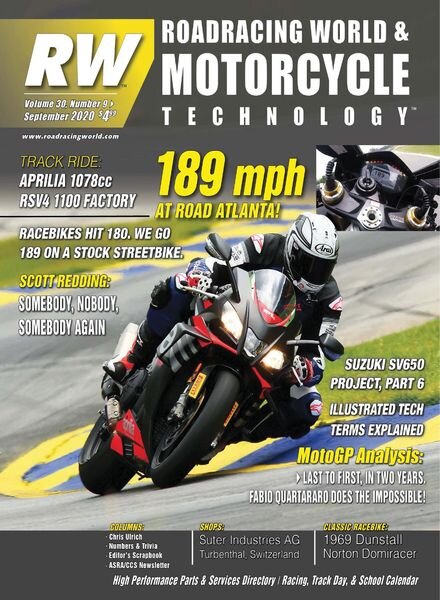 Roadracing World – September 2020 Cover