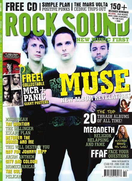 Rock Sound Magazine – February 2008 Cover