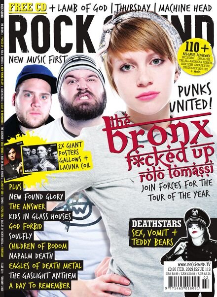 Rock Sound Magazine – February 2009 Cover