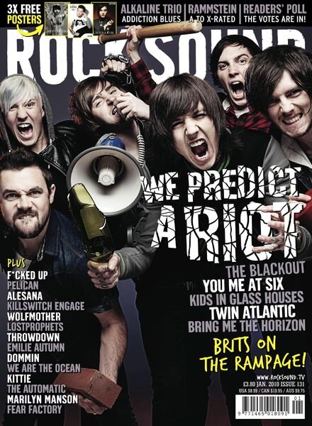 Rock Sound Magazine – January 2010 Cover