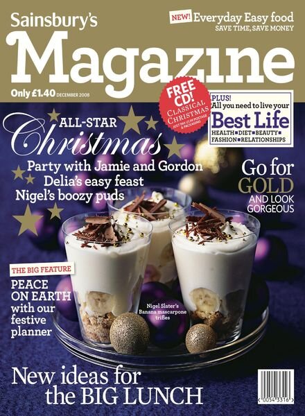 Sainsbury’s Magazine – December 2008 Cover