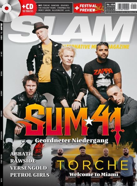 SLAM Alternative Music Magazine – Juli-August 2019 Cover