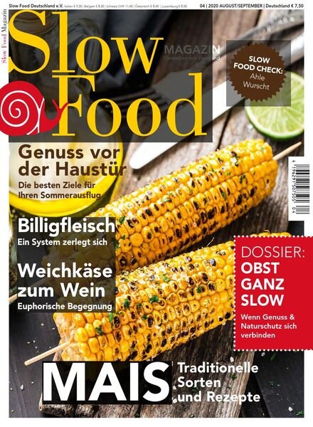 Slow Food Magazin – August-September 2020 Cover