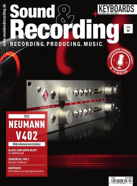 Sound & Recording – August 2020 Cover