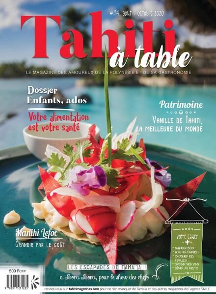 Tahiti a table – Aout-Octobre 2020 Cover
