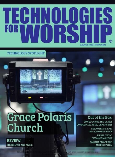 Technologies for Worship – August 2020 Cover