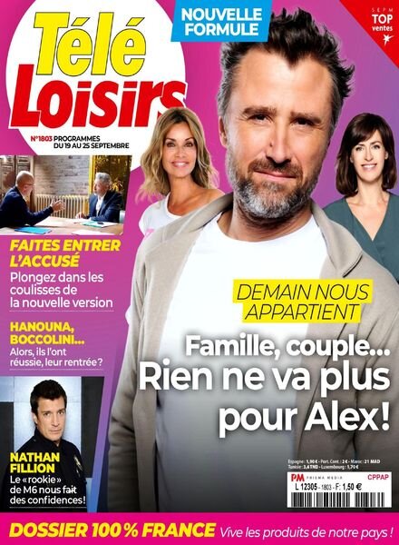 Tele Loisirs – 14 Septembre 2020 Cover