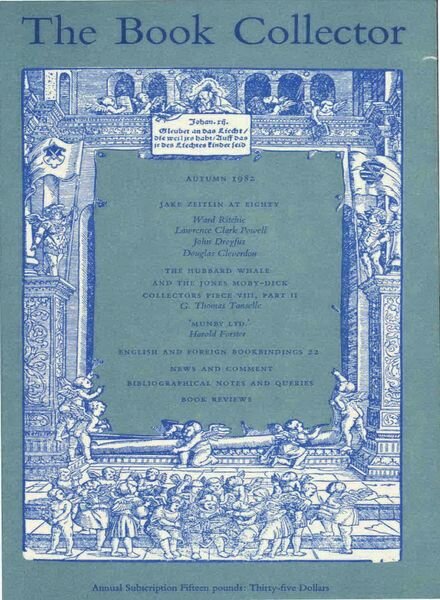 The Book Collector – Autumn 1982 Cover