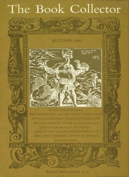 The Book Collector – Autumn 1986 Cover