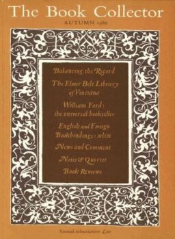 The Book Collector – Autumn 1989