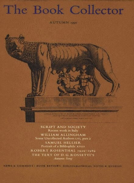 The Book Collector – Autumn 1990 Cover