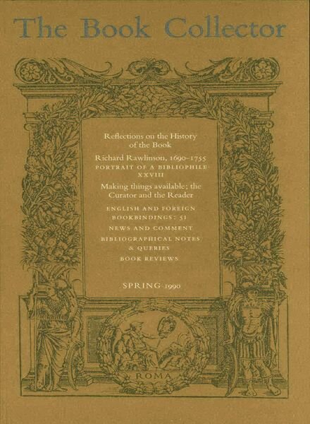 The Book Collector – Spring 1990 Cover