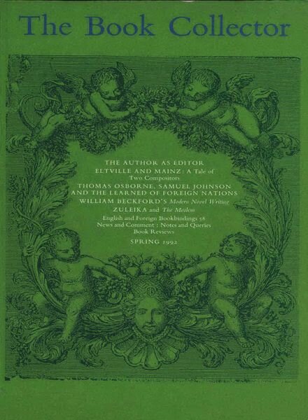 The Book Collector – Spring 1992 Cover