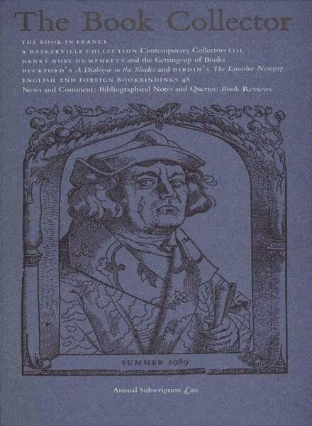 The Book Collector – Summer 1989 Cover