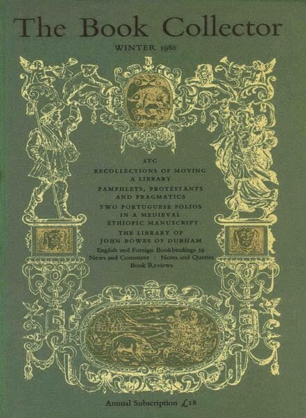 The Book Collector – Winter 1986 Cover