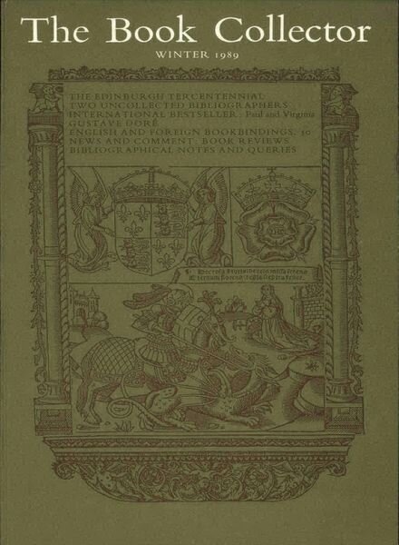 The Book Collector – Winter 1989 Cover
