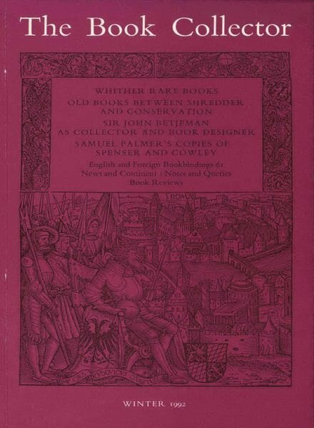 The Book Collector – Winter 1992 Cover