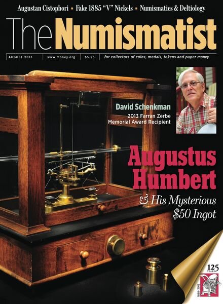 The Numismatist – August 2013 Cover