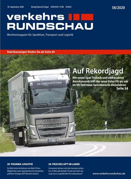 VerkehrsRundschau – 14 September 2020 Cover