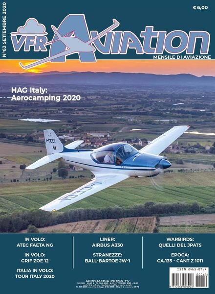 VFR Aviation – Settembre 2020 Cover