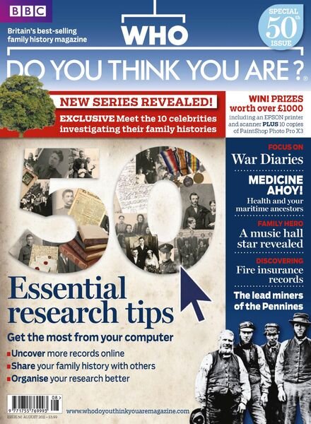 Who Do You Think You Are – August 2011 Cover