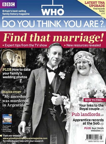 Who Do You Think You Are – May 2011 Cover