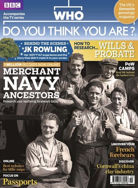 Who Do You Think You Are – October 2011 Cover