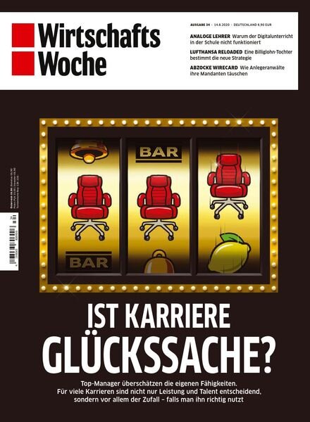 Wirtschaftswoche – 14 August 2020 Cover