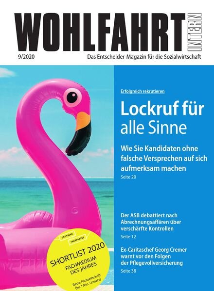 Wohlfahrt Intern – Oktober 2020 Cover
