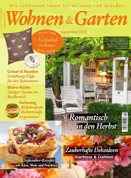 Wohnen & Garten – September 2020 Cover