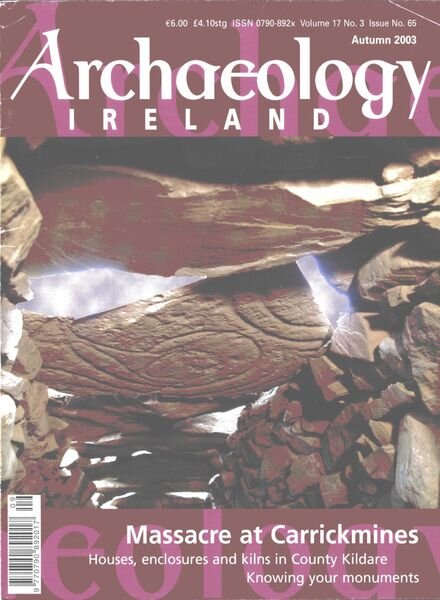Archaeology Ireland – Autumn 2003 Cover
