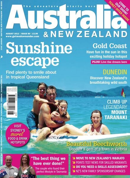 Australia & New Zealand – August 2012 Cover