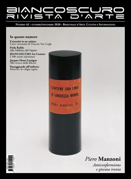 Biancoscuro Rivista d’Arte – Ottobre-Novembre 2020 Cover