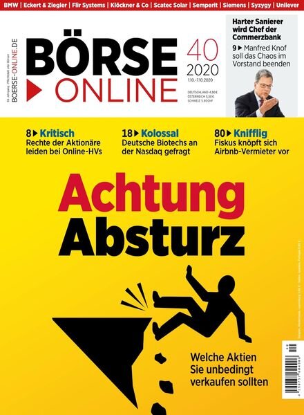 Borse Online – 1 Oktober 2020 Cover