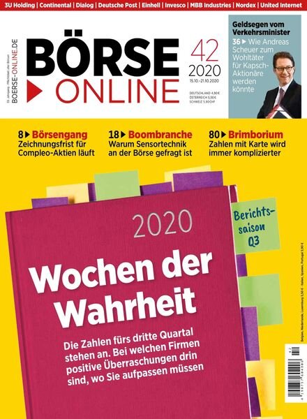 Borse Online – 15 Oktober 2020 Cover
