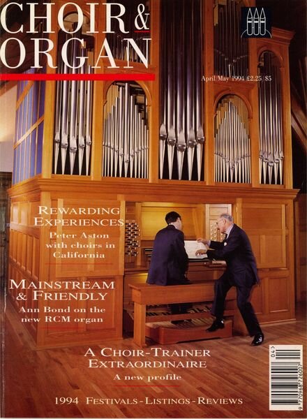 Choir & Organ – April-May 1994 Cover
