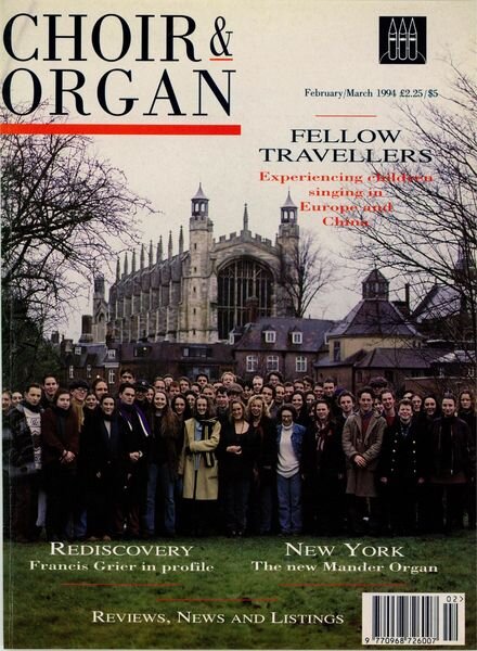 Choir & Organ – February-March 1994 Cover