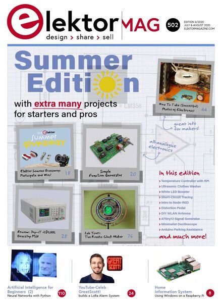 Elektor USA – July-August 2020 Cover