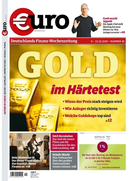 Euro am Sonntag – 9 Oktober 2020 Cover