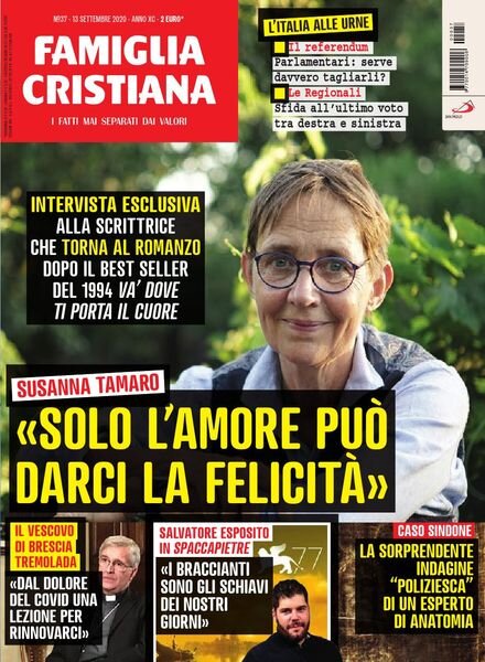 Famiglia Cristiana – 13 Settembre 2020 Cover