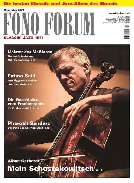 Fono Forum – November 2020 Cover
