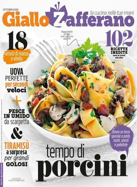 Giallo Zafferano – Ottobre 2020 Cover