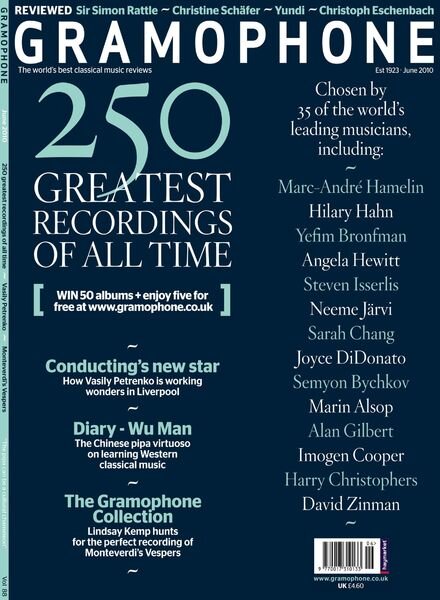 Gramophone – June 2010 Cover