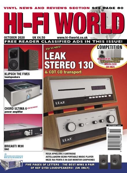 Hi-Fi World – October 2020 Cover