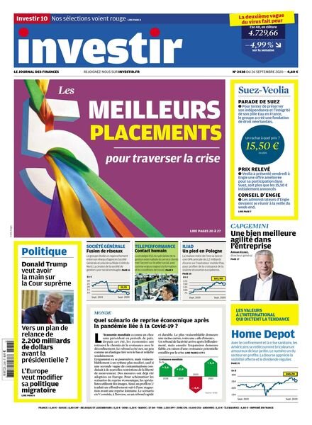 Investir – 26 Septembre 2020 Cover