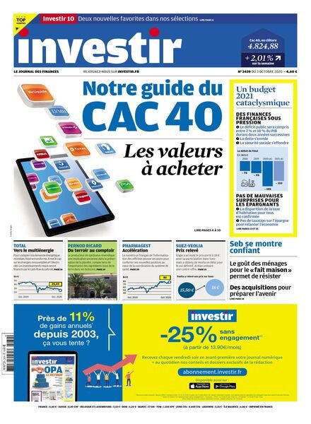 Investir – 3 Octobre 2020 Cover