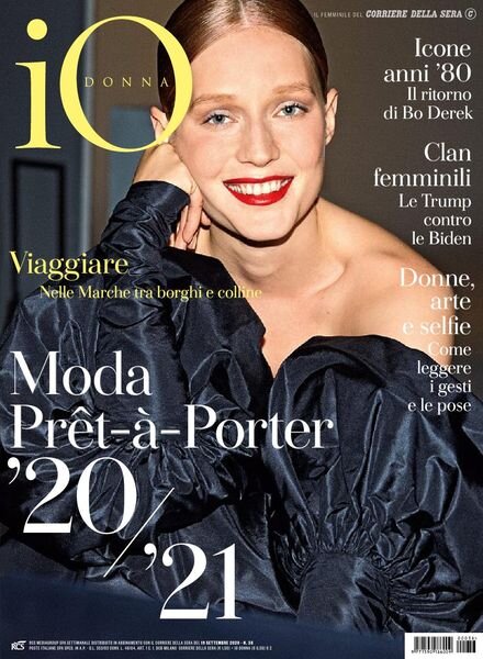 Io Donna del Corriere della Sera – 19 settembre 2020 Cover