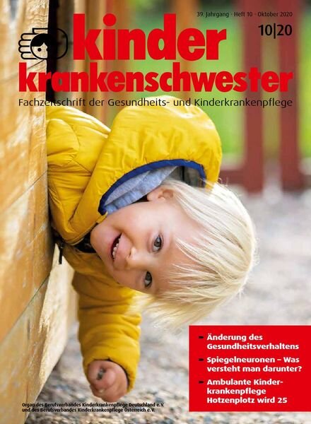 Kinderkrankenschwester – Oktober 2020 Cover