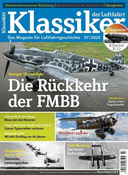 Klassiker der Luftfahrt – N 7, 2020 Cover