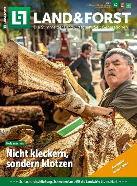 Land & Forst Weser Ems – 13 Oktober 2020 Cover